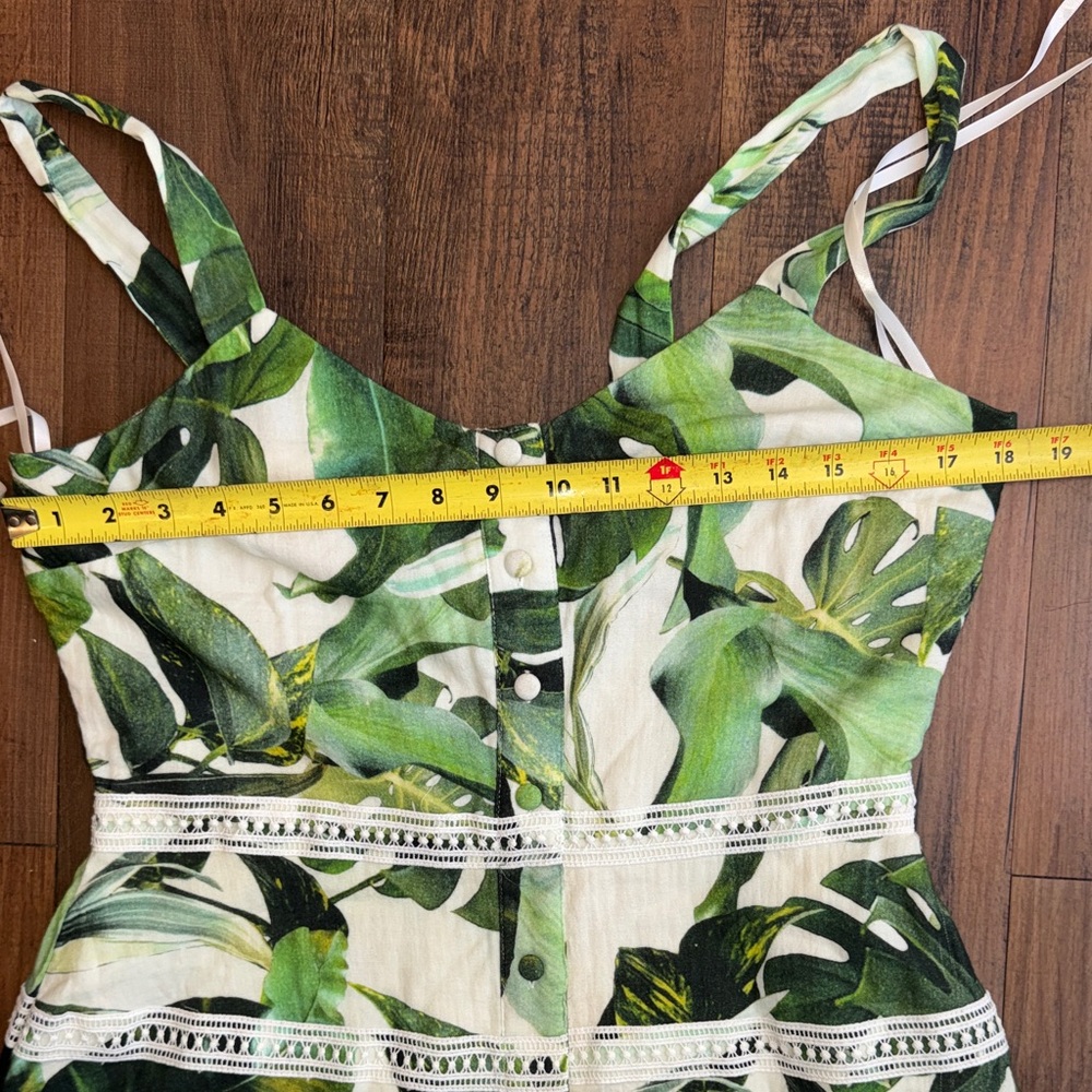 Gianni Bini Green Leaf Print Dress - Picture 10 of 12